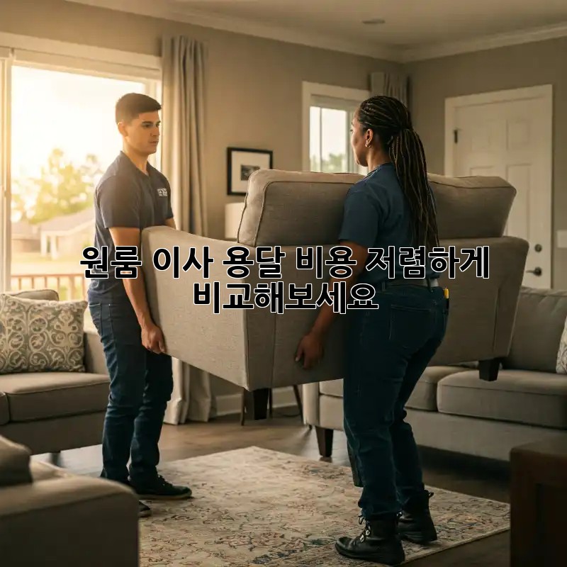 원룸 이사 용달 비용 저렴하게 비교해보세요!