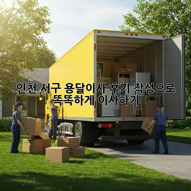 인천 서구 용달이사 후기 작성으로 똑똑하게 이사하기!