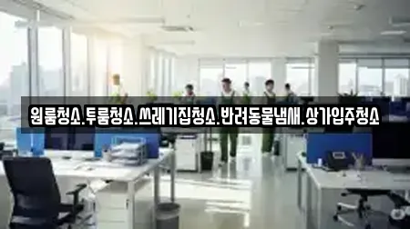 원룸청소.투룸청소.쓰레기집청소.반려동물냄새.상가입주청소