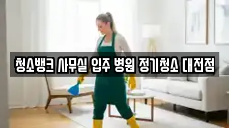 청소뱅크 사무실 입주 병원 정기청소 대전점