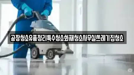 공장청소유품정리특수청소화재청소사무실쓰레기집청소