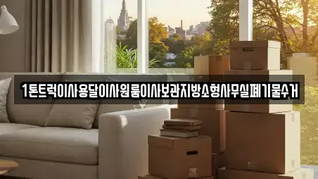 1톤트럭이사용달이사원룸이사보관지방소형사무실폐기물수거