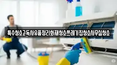 특수청소고독사유품정리화재청소쓰레기집청소사무실청소