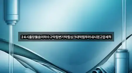 24시출장뚫음이하수구막힘변기막힘싱크대막힘뚜러내시경고압세척