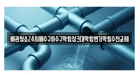 배관청소24시배수구하수구막힘싱크대막힘변기막힘수전교체