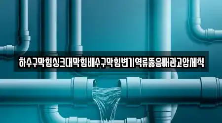 하수구막힘싱크대막힘배수구막힘변기역류뚫음배관고압세척