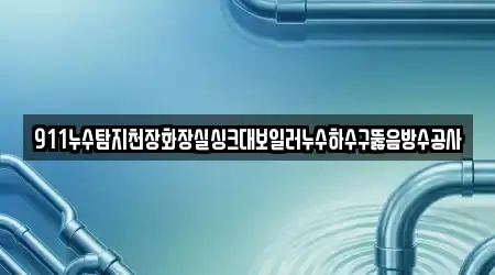 911누수탐지천장화장실싱크대보일러누수하수구뚫음방수공사
