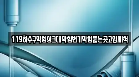 119하수구막힘싱크대막힘변기막힘뚫는곳고압세척