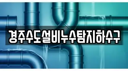 경주수도설비누수탐지하수구