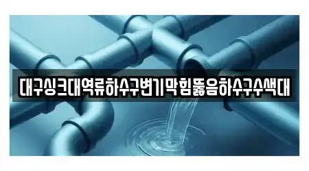 대구싱크대역류하수구변기막힘뚫음하수구수색대