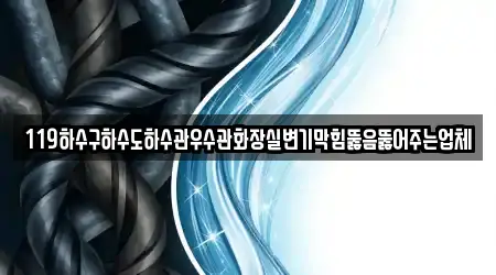 119하수구하수도하수관우수관화장실변기막힘뚫음뚫어주는업체