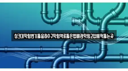 싱크대막힘변기뚫음하수구막힘역류뚫은법배관막힘고압세척뚫는곳