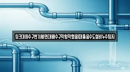 싱크대하수구변기세면대배수구막힘막혔을때뚫음수도설비누수탐지