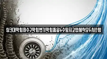 싱크대막힘하수구막힘변기막힘뚫음누수탐지고압세척모두시스템
