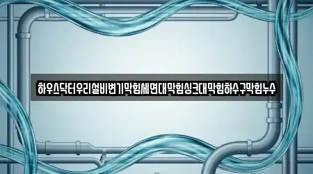 하우스닥터우리설비변기막힘세면대막힘싱크대막힘하수구막힘누수