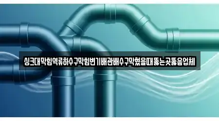 싱크대막힘역류하수구막힘변기배관배수구막혔을때뚫는곳뚫음업체
