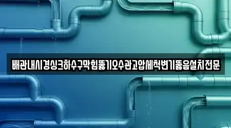 배관내시경싱크하수구막힘뚫기오수관고압세척변기뚫음설치전문