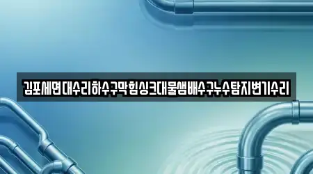 김포세면대수리하수구막힘싱크대물샘배수구누수탐지변기수리
