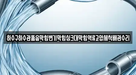 하수구하수관뚫음막힘변기막힘싱크대막힘역류고압세척배관수리