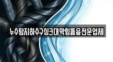 누수탐지하수구싱크대막힘뚫음전문업체