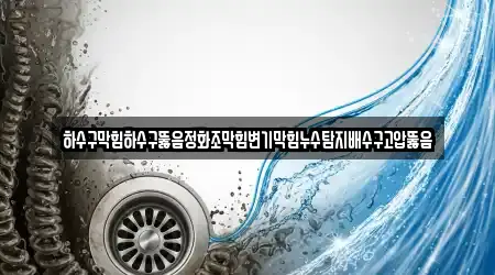 하수구막힘하수구뚫음정화조막힘변기막힘누수탐지배수구고압뚫음
