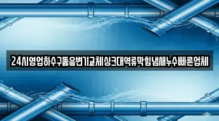 24시영업하수구뚫음변기교체싱크대역류막힘냄새누수빠른업체