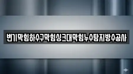 변기막힘하수구막힘싱크대막힘누수탐지방수공사