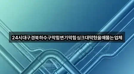 24시대구경북하수구막힘변기막힘싱크대막혔을때뚫는업체