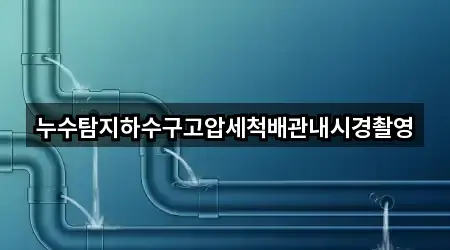 누수탐지하수구고압세척배관내시경촬영