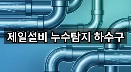 제일설비 누수탐지 하수구