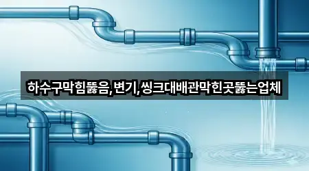 하수구막힘뚫음,변기,씽크대배관막힌곳뚫는업체