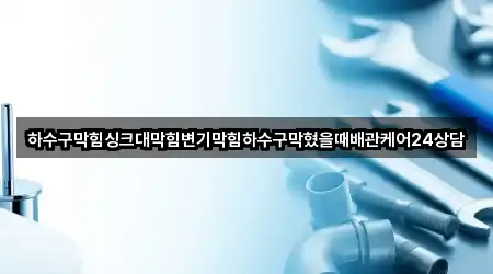 하수구막힘싱크대막힘변기막힘하수구막혔을때배관케어24상담