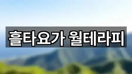 흘타요가 월테라피