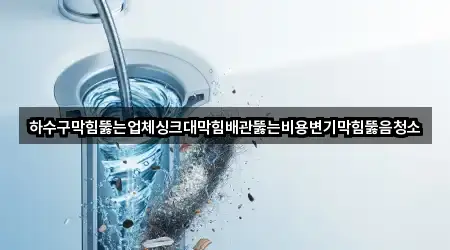 하수구막힘뚫는업체싱크대막힘배관뚫는비용변기막힘뚫음청소