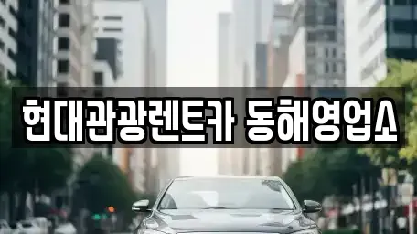 강원 동해시 쇄운동 렌트카 전문 현대관광렌트카 동해영업소
