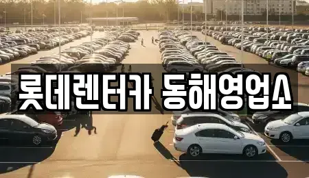 강원특별자치도 동해시 단봉동 렌트카 전문 롯데렌터카 동해영업소