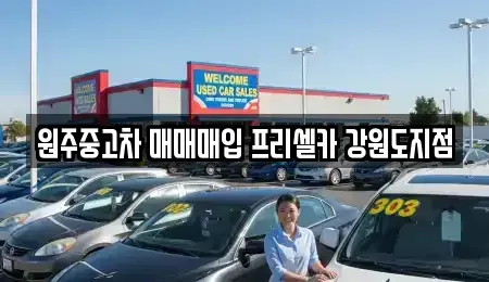 강원특별자치도 원주시 흥업면 중고차매입 전문 원주중고차 매매매입 프리셀카 강원도지점