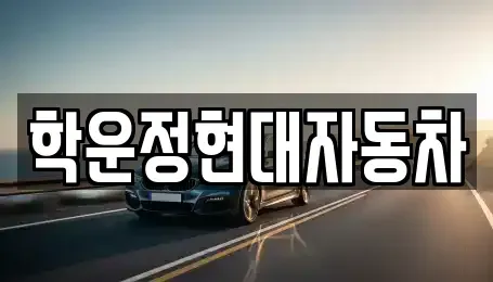 경기도 김포시 양촌읍 중고차매매 전문 학운정현대자동차