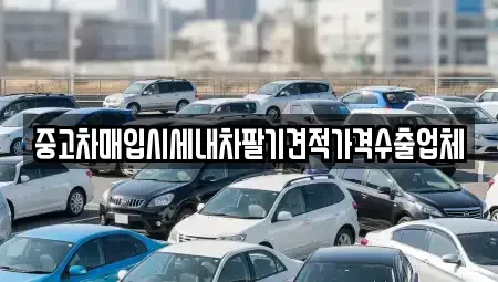 경기도 안양시 동안구 관양동 중고차매입 전문 중고차매입시세내차팔기견적가격수출업체