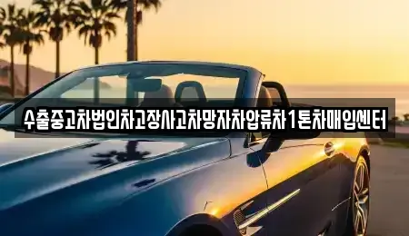 경남 창원시 진해구 도천동 중고차매입 전문 수출중고차법인차고장사고차망자차압류차1톤차매입센터