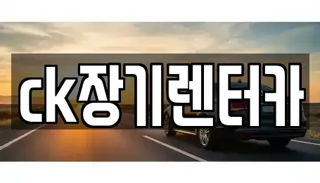 경상북도 김천시 장기렌트카 전문 ck장기렌터카