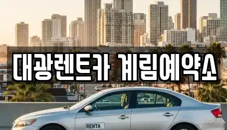 광주광역시 동구 동명동 장기렌트카 전문 대광렌트카 계림예약소