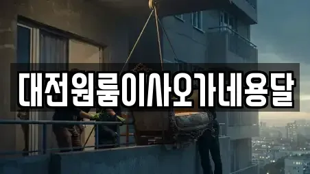 대전원룸이사오가네용달