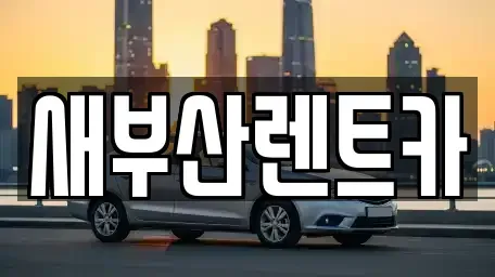 부산광역시 중구 보수동3가 렌트카 전문 새부산렌트카
