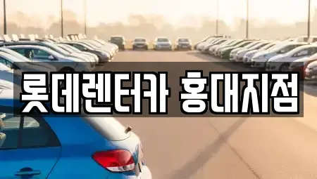 서울 마포구 구수동 단기렌트카 전문 롯데렌터카 홍대지점
