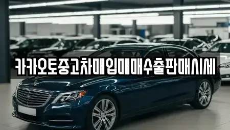 서울 서초구 중고차매입 전문 카카오토중고차매입매매수출판매시세