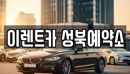 서울 성북구 길음동 렌트카 전문 이렌트카 성북예약소