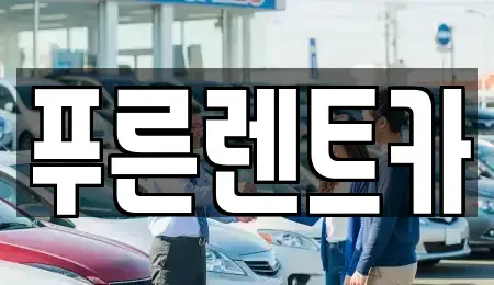 서울 용산구 동빙고동 렌트카 전문 푸른렌트카