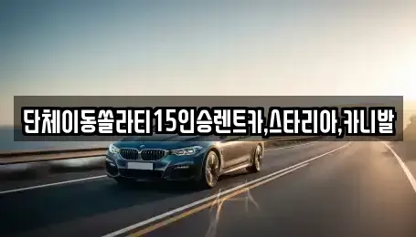 서울특별시 강남구 일원동 렌트카 전문 단체이동쏠라티15인승렌트카,스타리아,카니발