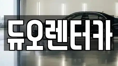 서울특별시 강남구 일원동 렌트카 전문 듀오렌터카